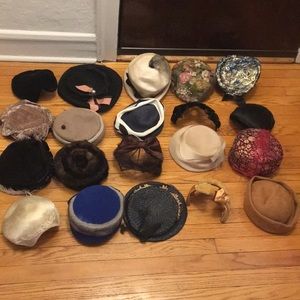 Lot of 20 Vintage Hats! 40s 50s 60s